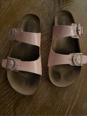Pink Pearl Buckle Double-Strap cat & jack Sandals